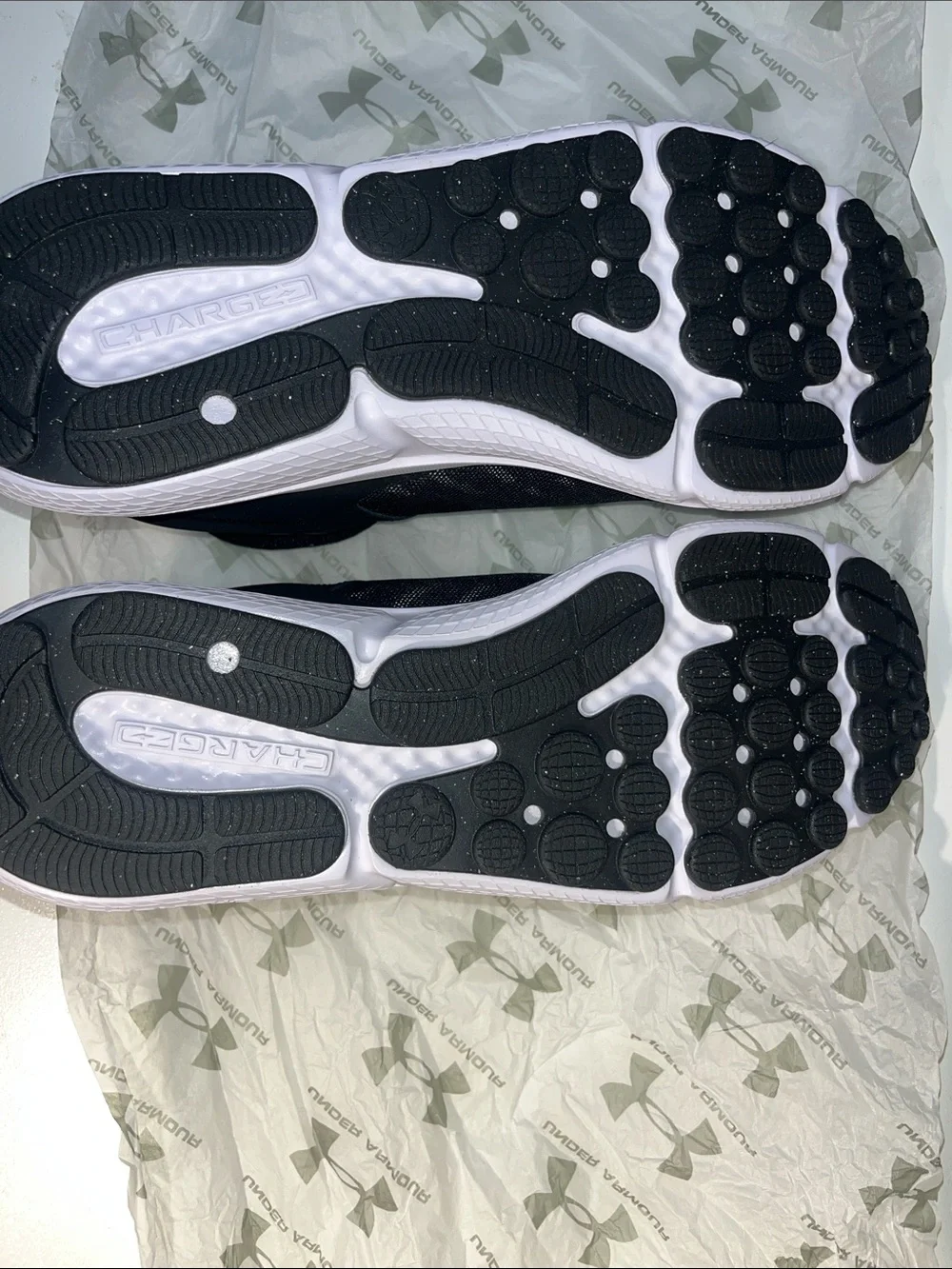 Under Armour Black and White Kids' Performance Sneakers